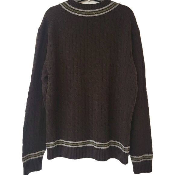 Bobby Jones Collection Wool/Cashmere Men's Sweater M Brown Knit Golf Pullover - Picture 4 of 7